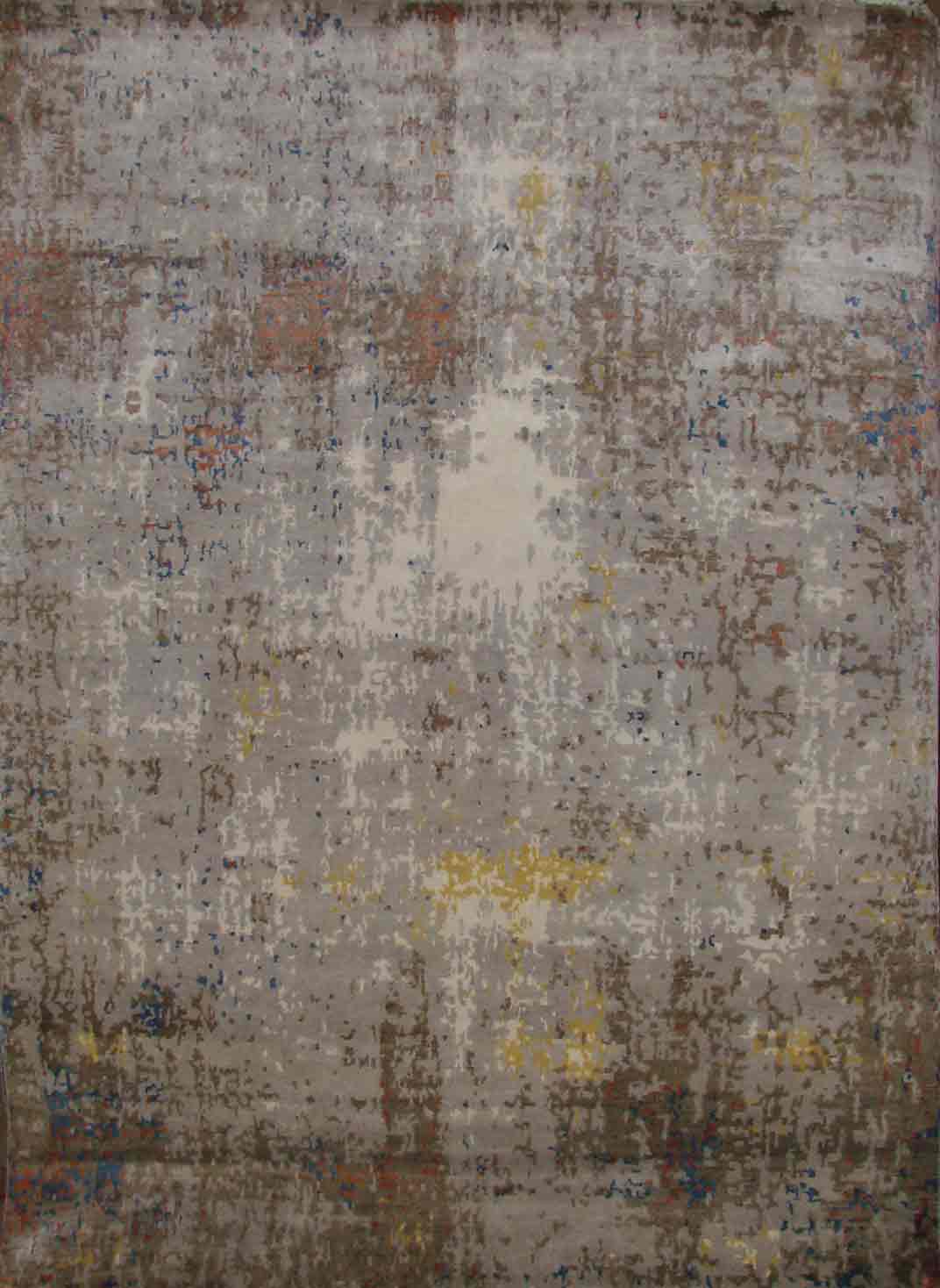 Contemporary & Transitional Rugs SPLASH 20435 Lt. Grey - Grey & Multi Hand Knotted Rug