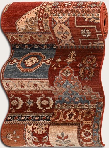 Hall & Stair Runners Timeless Treasures 4323/0300A Red - Burgundy & Multi Machine Made Rug