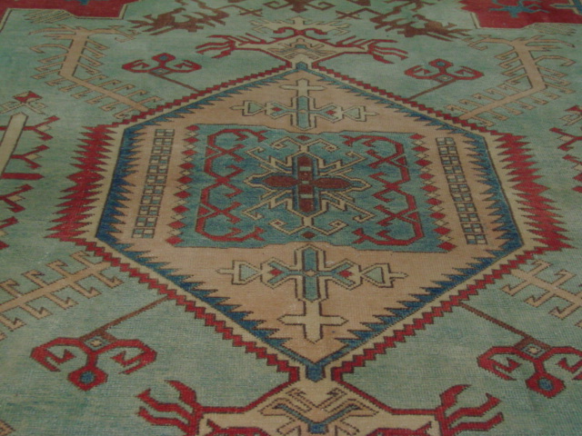 Antique Style Rugs Anatolia 21665 Lt. Blue - Blue & Ivory - Beige Hand Knotted Rug