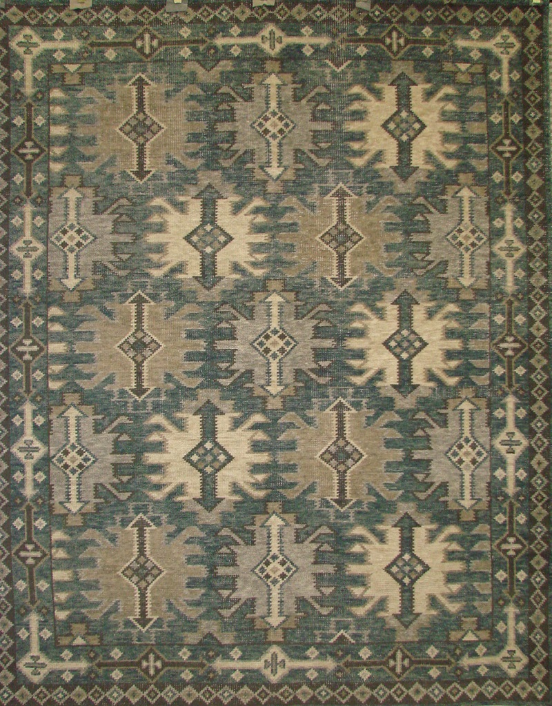 Antique Style Rugs Turk-3 21917 Medium Blue - Navy Hand Knotted Rug