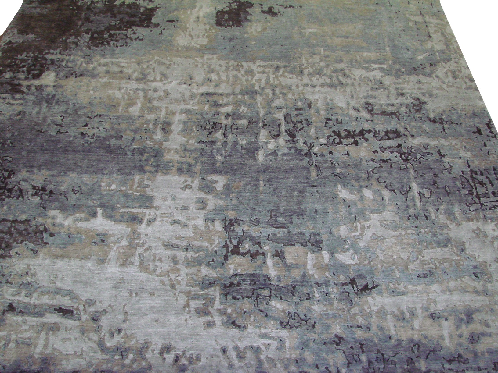 Contemporary & Transitional Rugs Splash 21947 Lt. Grey - Grey & Lt. Blue - Blue Hand Knotted Rug