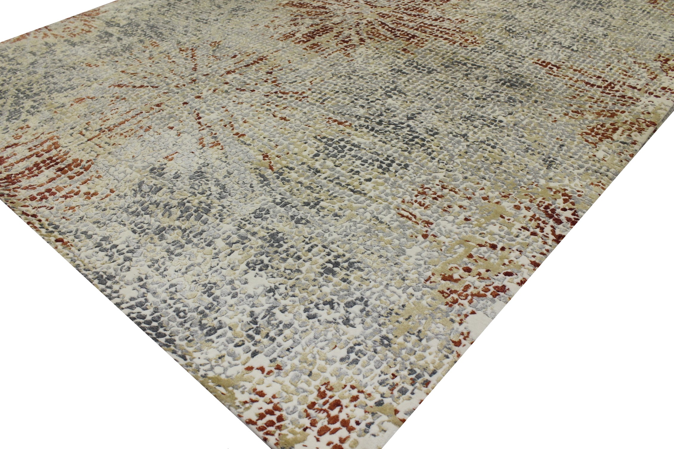 Contemporary & Transitional Rugs Mosaic 022733 Ivory - Beige & Multi Hand Knotted Rug