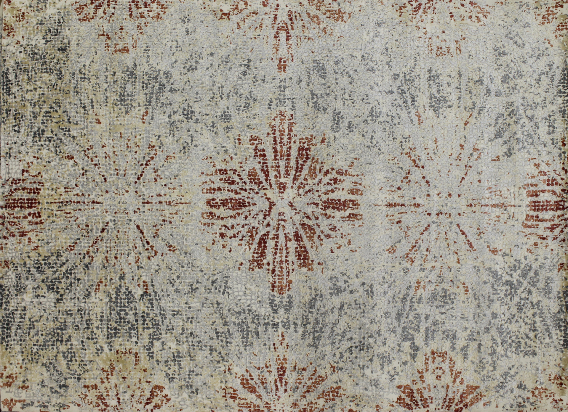 Contemporary & Transitional Rugs Mosaic 022733 Ivory - Beige & Multi Hand Knotted Rug