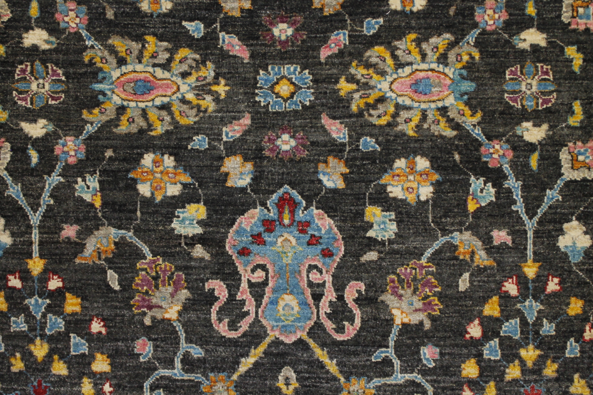 Traditional & Oriental Rugs Transitonal Traditions 022564 Black - Charcoal & Multi Hand Knotted Rug