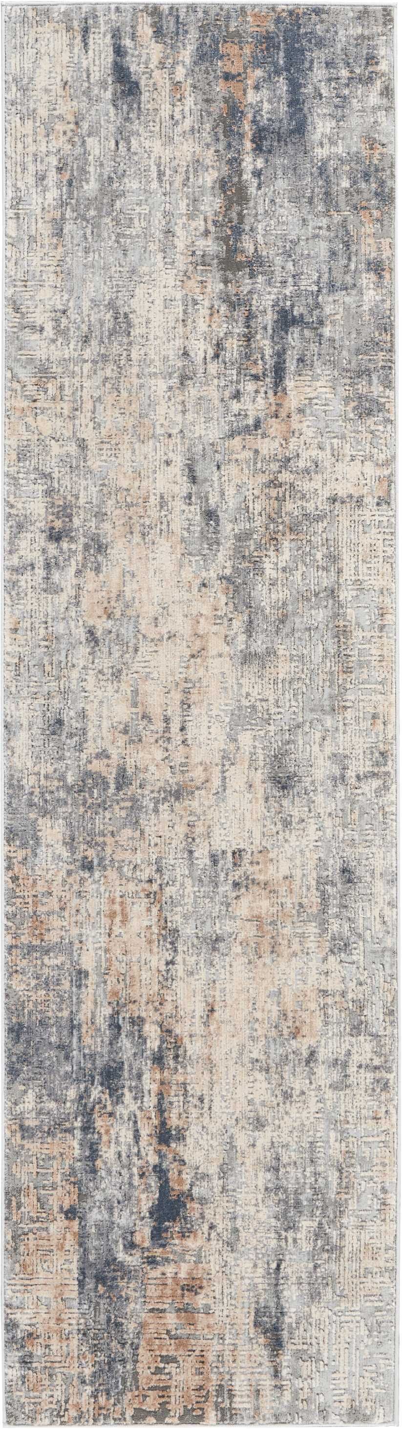Contemporary & Transitional Rugs RUSTIC TEXTURES RUS01 GRYBG Lt. Grey - Grey & Ivory - Beige Machine Made Rug