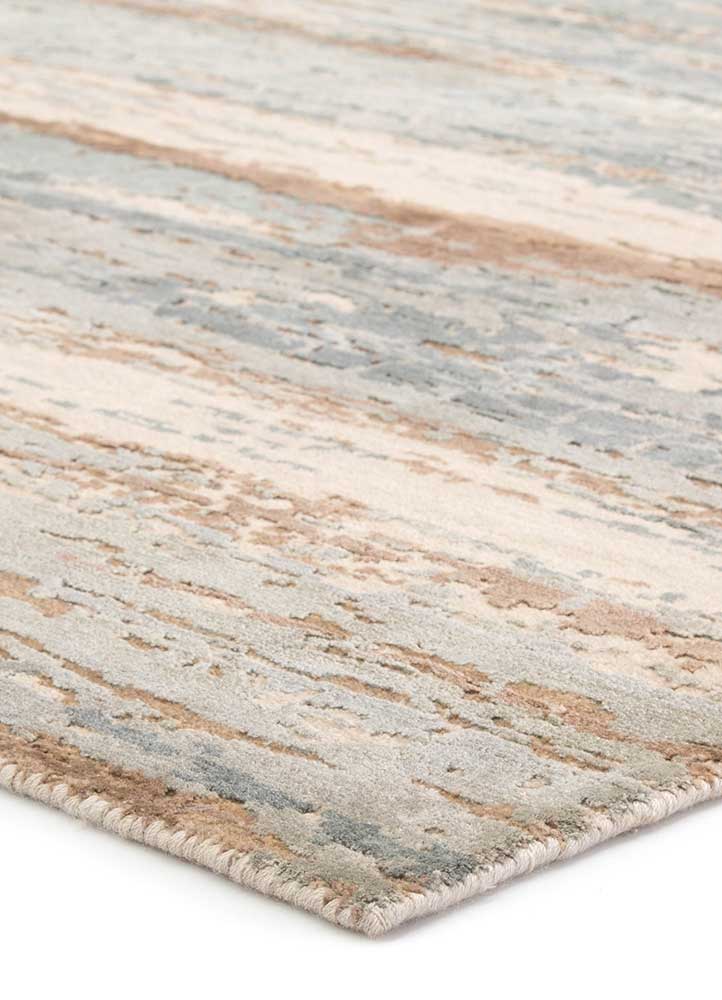 Contemporary & Transitional Rugs Chaos Theory by Kavi CKV33-Bandi (S) Lt. Grey - Grey & Multi Hand Knotted Rug