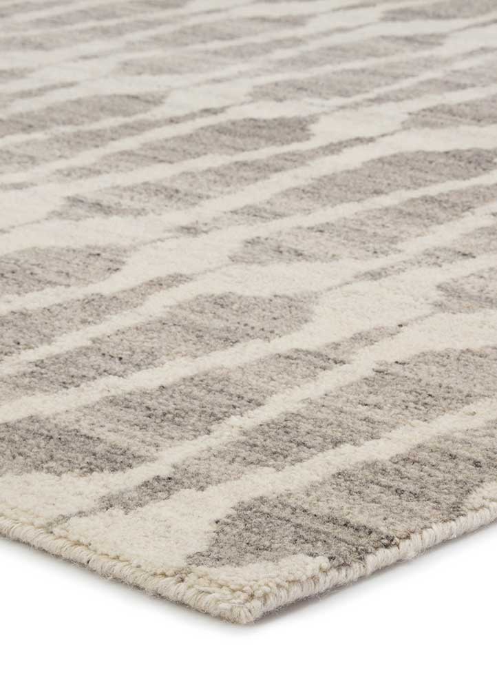 Contemporary & Transitional Rugs Azland AZL04-Sabot (S) Ivory - Beige & Lt. Grey - Grey Hand Knotted Rug