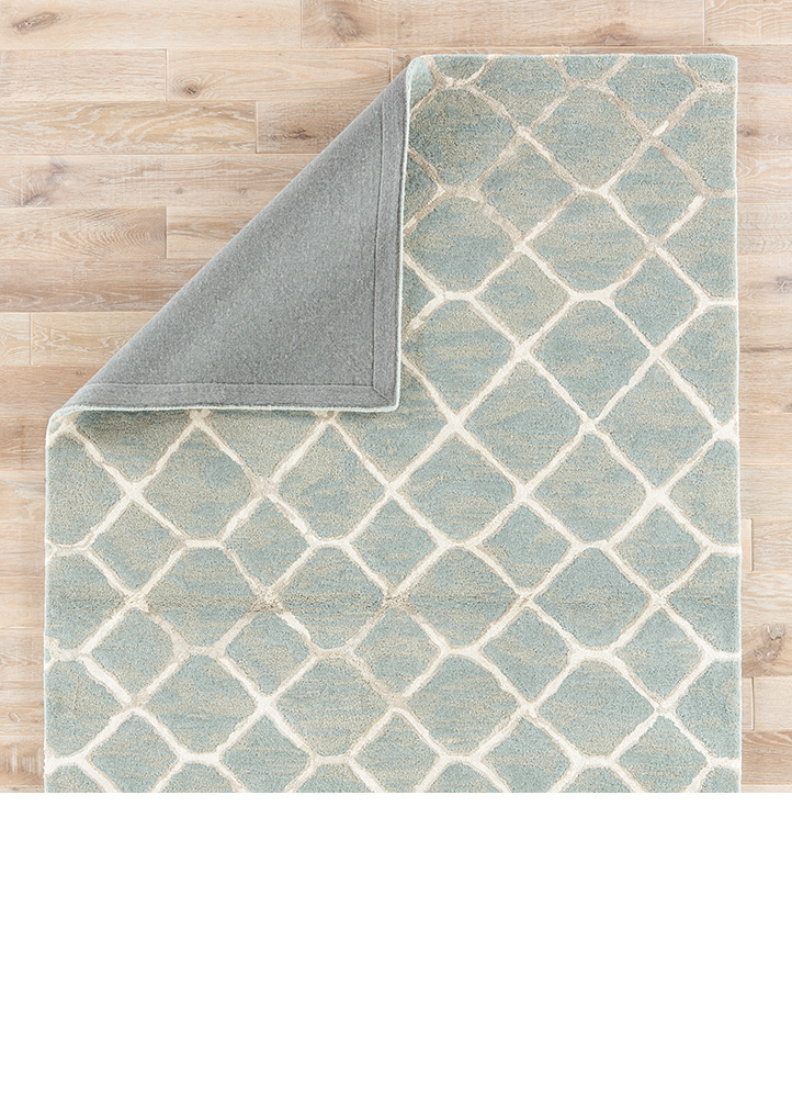 Contemporary & Transitional Rugs Blue  BL157-Totten (S) Lt. Grey - Grey & Lt. Blue - Blue Hand Tufted Rug