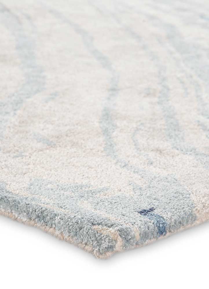 Contemporary & Transitional Rugs Genesis GES22-Atha (S) Ivory - Beige & Lt. Blue - Blue Hand Tufted Rug