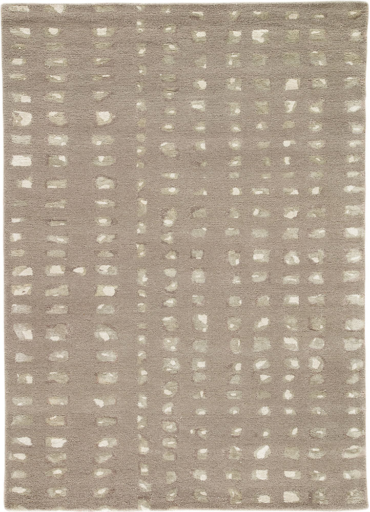 Contemporary & Transitional Rugs Baroque BQ42-Oliva (S) Lt. Grey - Grey & Ivory - Beige Hand Tufted Rug
