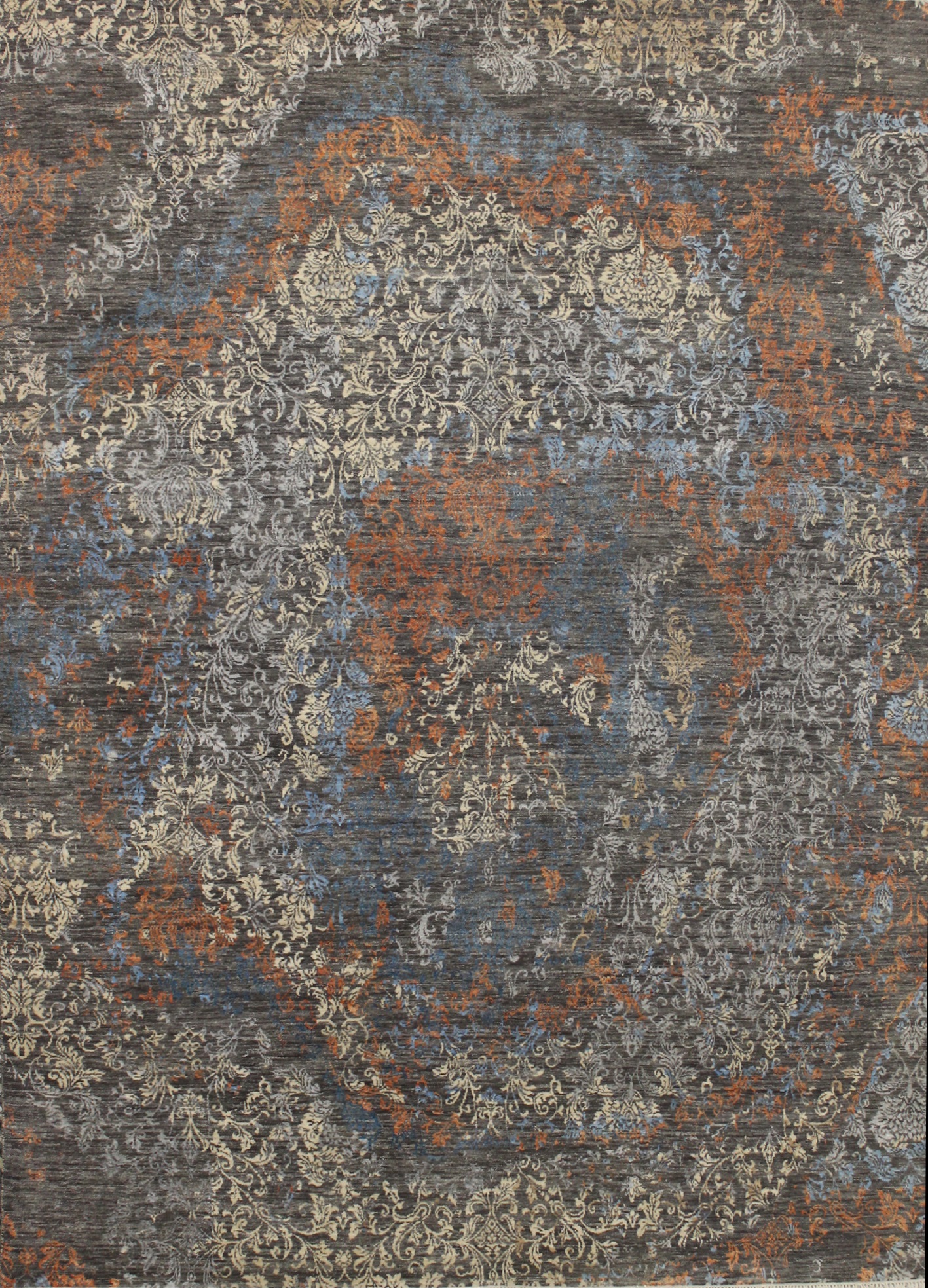 Contemporary & Transitional Rugs Jankat 022849 Lt. Grey - Grey & Multi Hand Knotted Rug