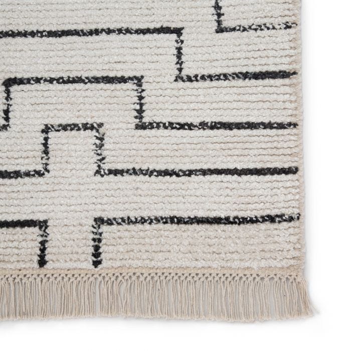 Contemporary & Transitional Rugs Satellite SAT02 Alloy Ivory - Beige & Black - Charcoal Hand Loomed Rug