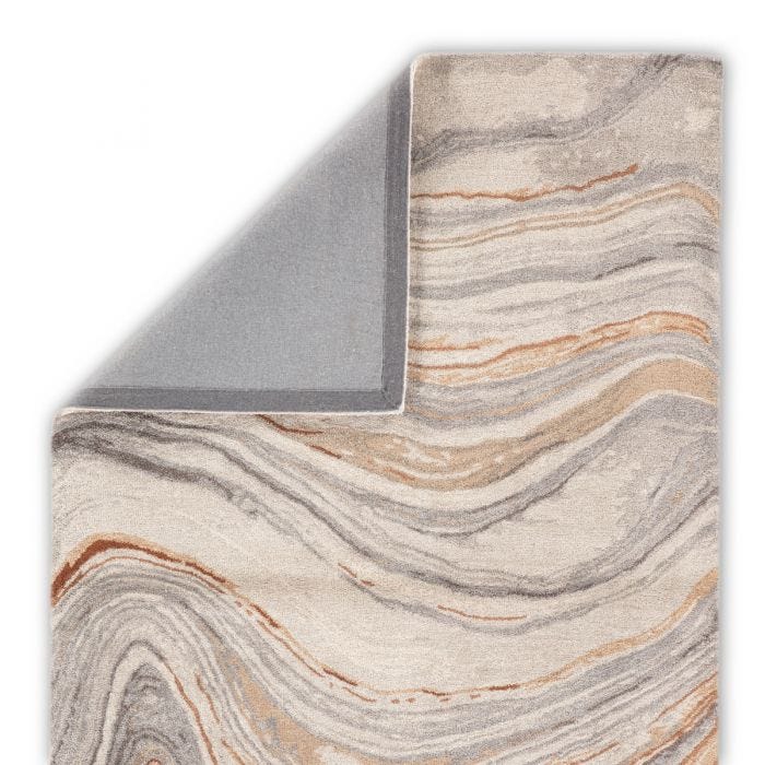 Contemporary & Transitional Rugs Genesis GES21-Atha Lt. Grey - Grey & Rust - Orange Hand Tufted Rug