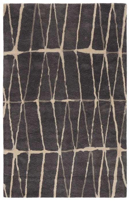 Contemporary & Transitional Rugs Town TOW03-Botticino Black - Charcoal & Lt. Grey - Grey Hand Tufted Rug