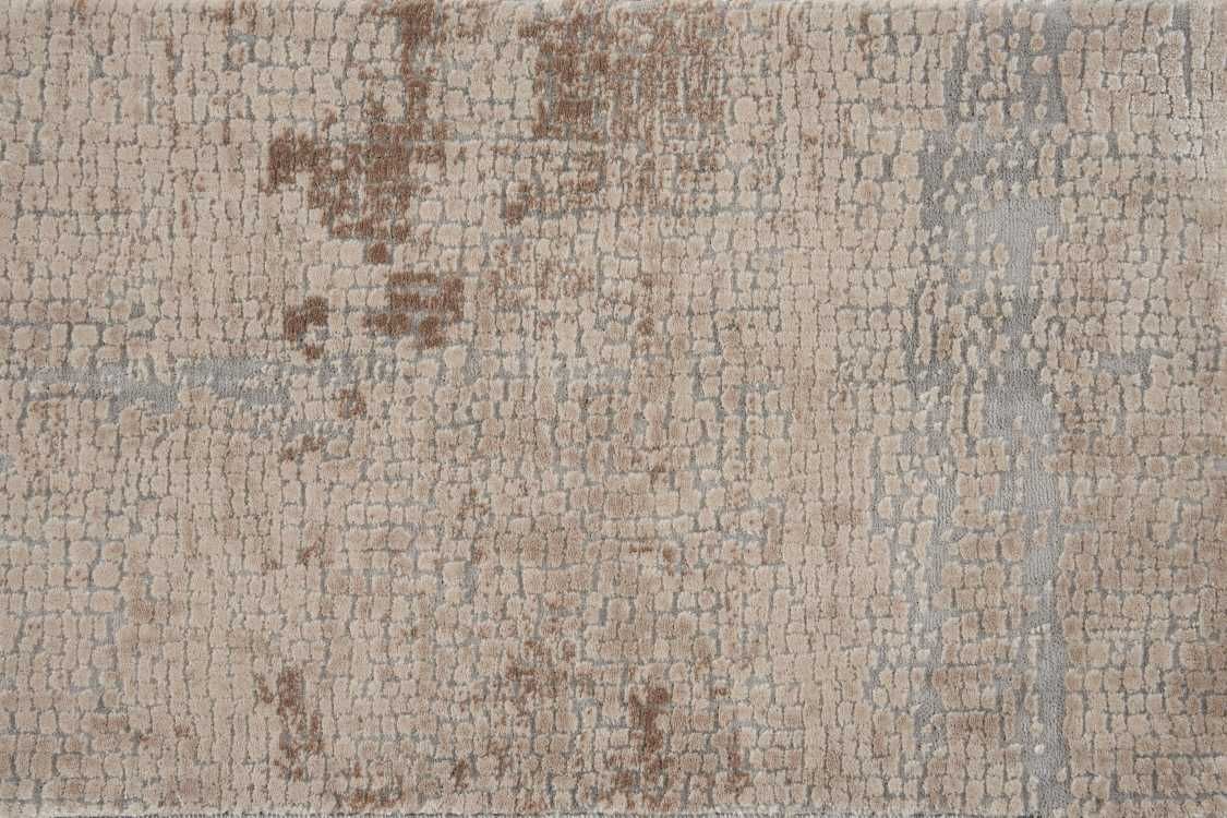 Custom & Wall to Wall RUSTIC TEXTURES ABSTRACT MOSIAC RUS06 SANDSTONE BROADLOOM Camel - Taupe & Lt. Blue - Blue Machine Made Rug