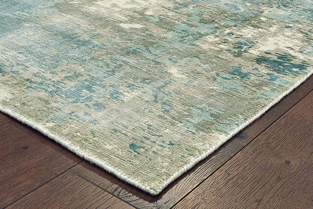 Contemporary & Transitional Rugs Formations 70005 Lt. Blue - Blue & Lt. Grey - Grey Hand Crafted Rug