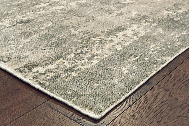 Contemporary & Transitional Rugs Formations 70006 Ivory - Beige & Lt. Grey - Grey Hand Crafted Rug