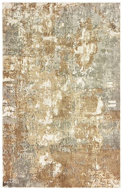 Contemporary & Transitional Rugs Formations 70003 Ivory - Beige & Lt. Grey - Grey Hand Crafted Rug