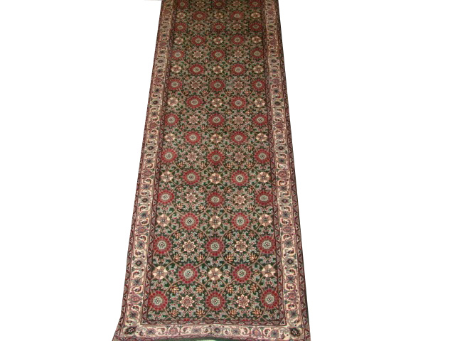 Clearance & Discount Rugs Veramin 01020 Green & Ivory - Beige Hand Knotted Rug