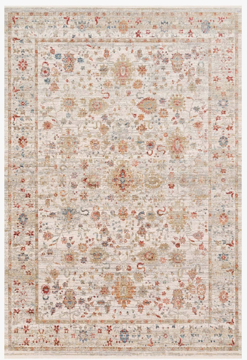 Contemporary & Transitional Rugs Claire CLE-05 Ivory Ivory - Beige & Multi Machine Made Rug