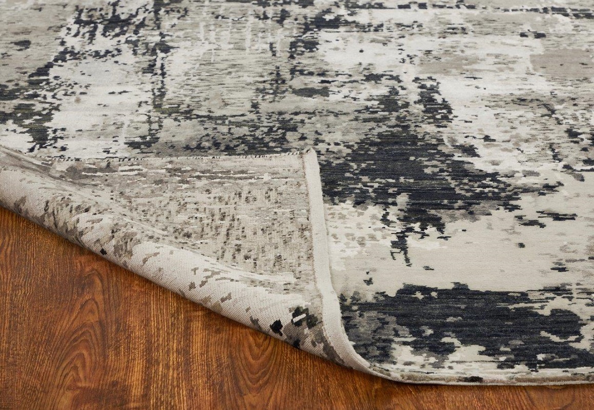 Contemporary & Transitional Rugs Spalsh TT Lt. Grey - Grey & Black - Charcoal Hand Knotted Rug