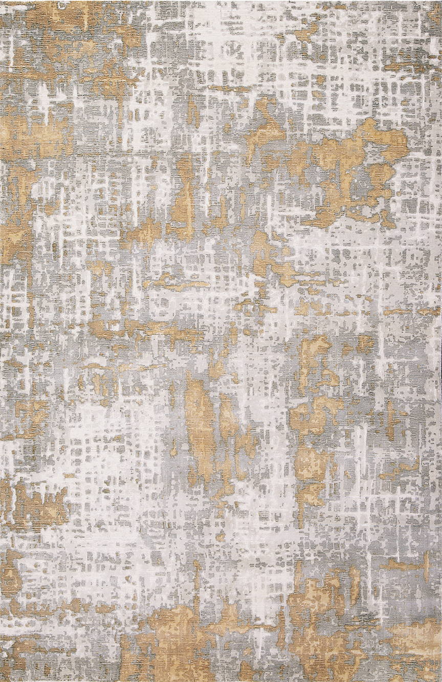 Contemporary & Transitional Rugs Fuse  FU-54 Gold Lt. Grey - Grey & Lt. Gold - Gold Hand Woven Rug