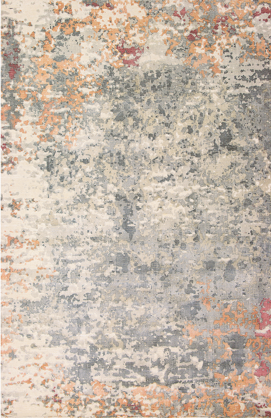 Contemporary & Transitional Rugs Fuse FU-20 Spice Multi & Lt. Grey - Grey Hand Woven Rug