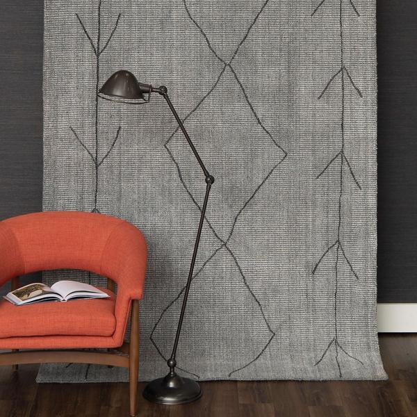 Transitional & Casual Rugs Tangier Meknes Charcoal Lt. Grey - Grey & Black - Charcoal Hand Tufted Rug