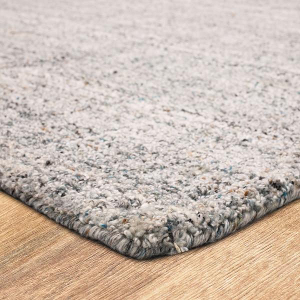 Contemporary & Transitional Rugs Haberdasher Silver Lt. Grey - Grey & Lt. Blue - Blue Hand Tufted Rug