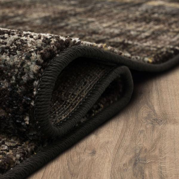 Contemporary & Transitional Rugs Fowler Black Black - Charcoal Machine Made Rug