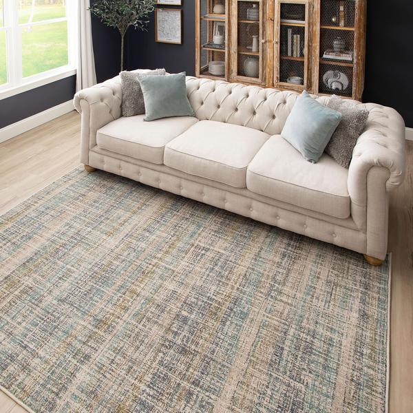 Contemporary & Transitional Rugs Fowler Lagoon Lt. Blue - Blue & Multi Machine Made Rug