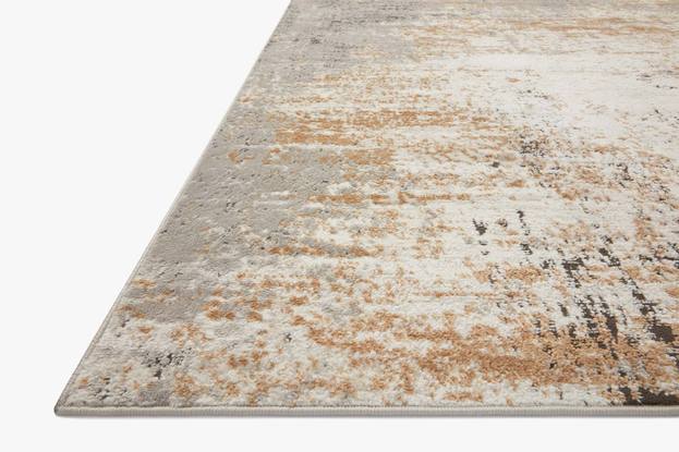 Contemporary & Transitional Rugs Bianca BIA-01 Stone/Gold Black - Charcoal & Lt. Gold - Gold Machine Made Rug