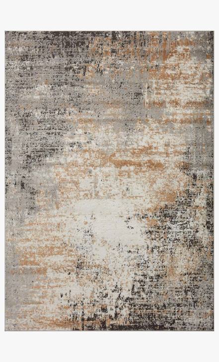 Contemporary & Transitional Rugs Bianca BIA-01 Stone/Gold Black - Charcoal & Lt. Gold - Gold Machine Made Rug