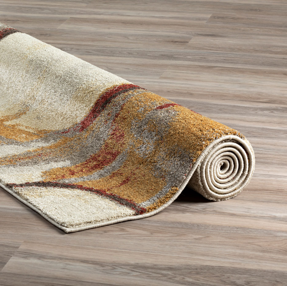 Contemporary & Transitional Rugs Aero Collection AE12 Earth Ivory - Beige & Multi Machine Made Rug