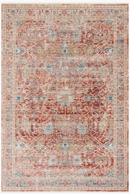 Contemporary & Transitional Rugs Claire CLE-01 Red/Ivory Red - Burgundy & Ivory - Beige Machine Made Rug