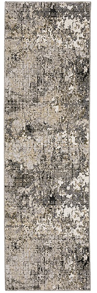 Contemporary & Transitional Rugs Nebulous 91D Lt. Grey - Grey & Black - Charcoal Machine Made Rug