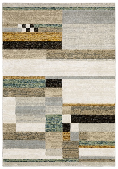 Casual & Solid Rugs Strada STR07 Camel - Taupe & Multi Machine Made Rug