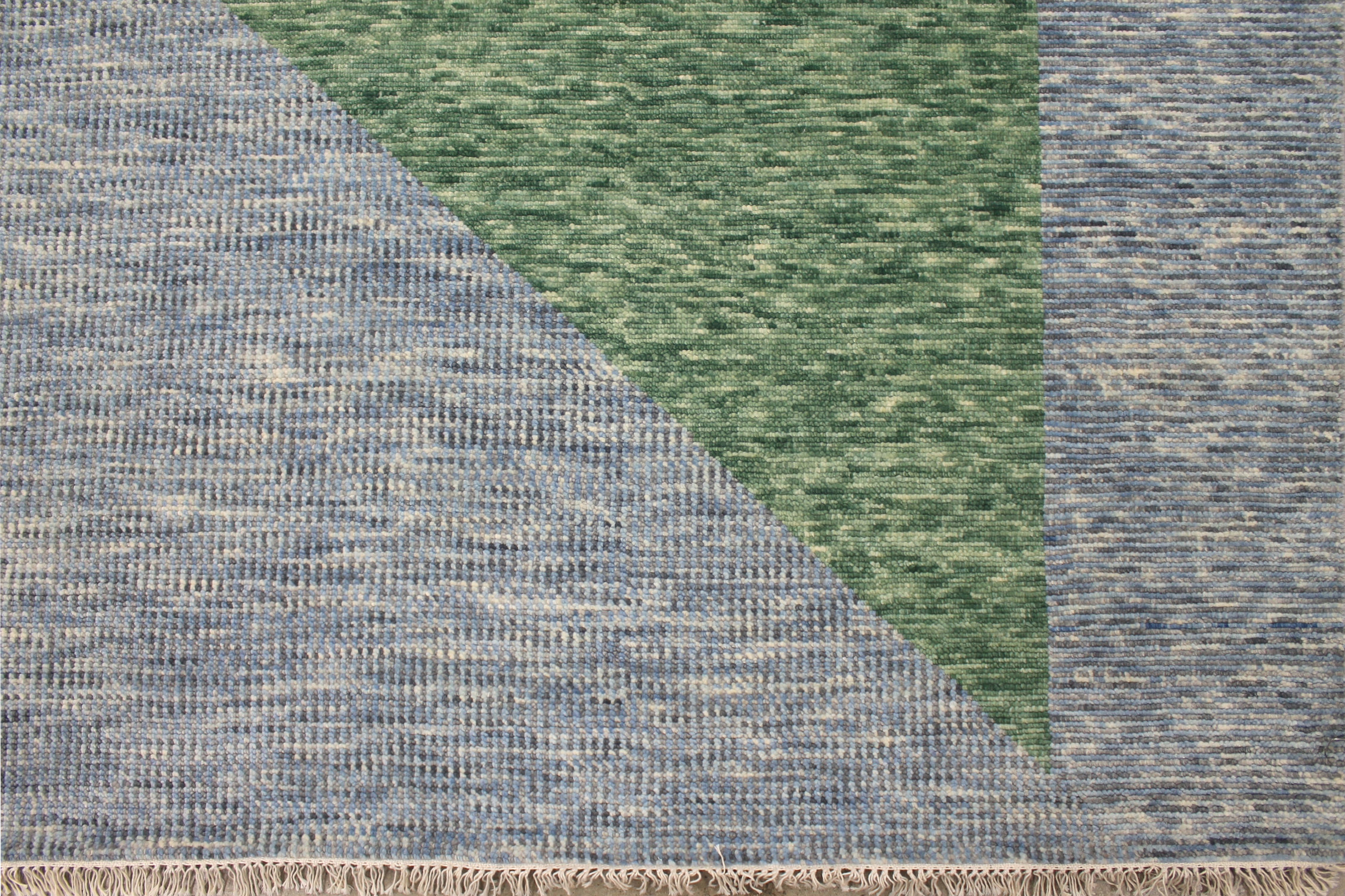 Contemporary & Transitional Rugs EDGE 027546 Lt. Blue - Blue & Lt. Grey - Grey Hand Knotted Rug