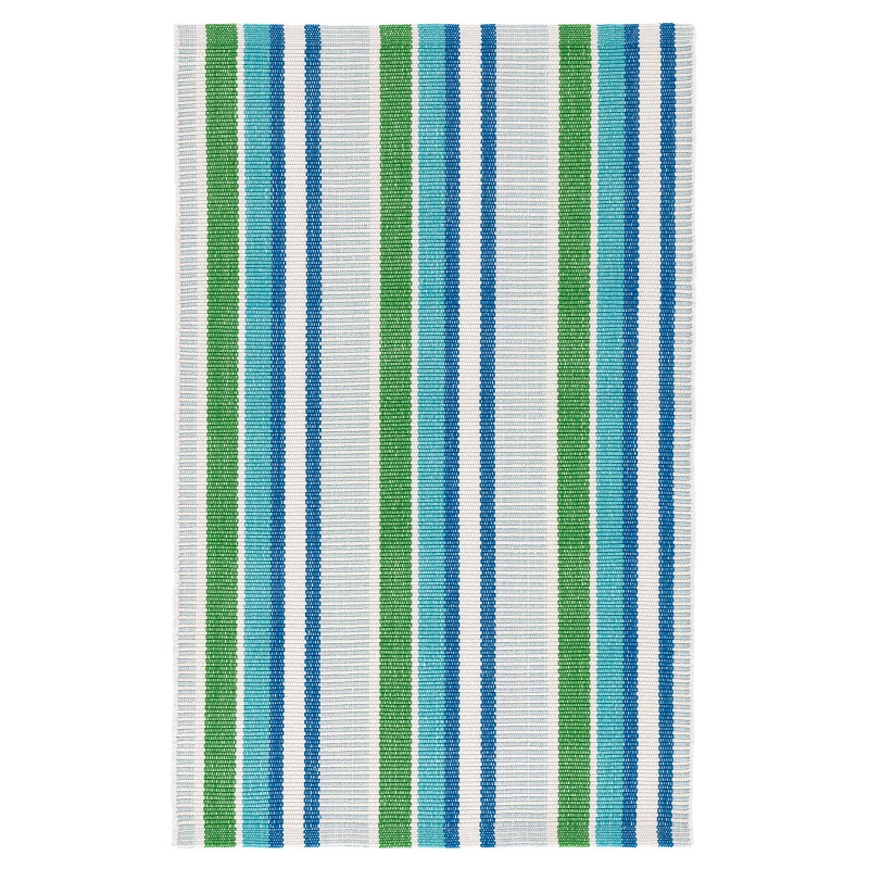 Casual & Solid Rugs Always Greener Blue/Green Lt. Blue - Blue & Green Hand Crafted Rug
