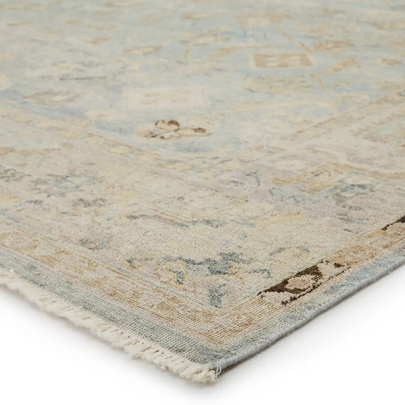 Antique Style Rugs Someplace In Time SPT05 Lt. Blue - Blue & Camel - Taupe Hand Knotted Rug