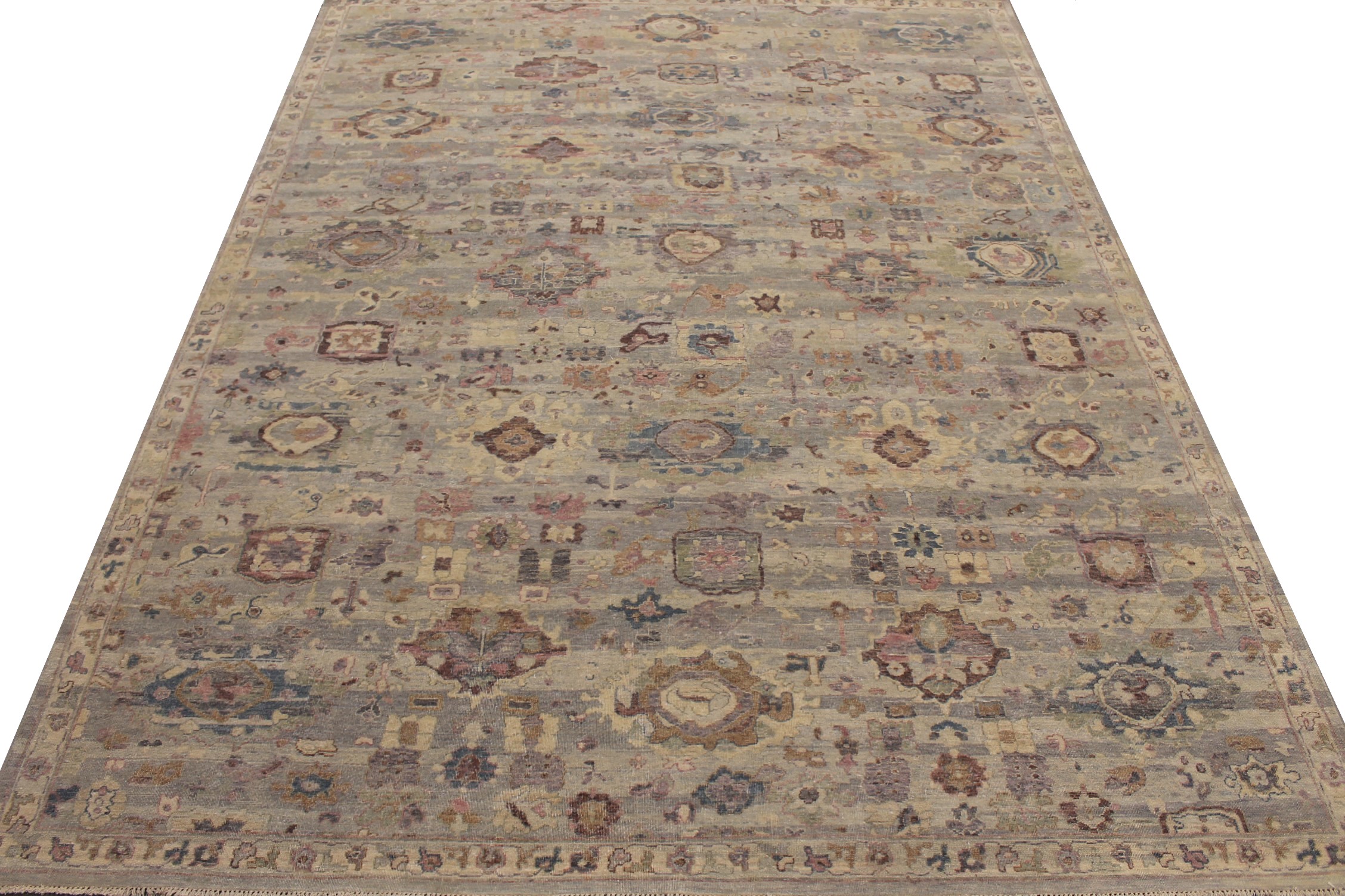 Traditional & Oriental Rugs Oxidized 027417 Lt. Grey - Grey Hand Knotted Rug
