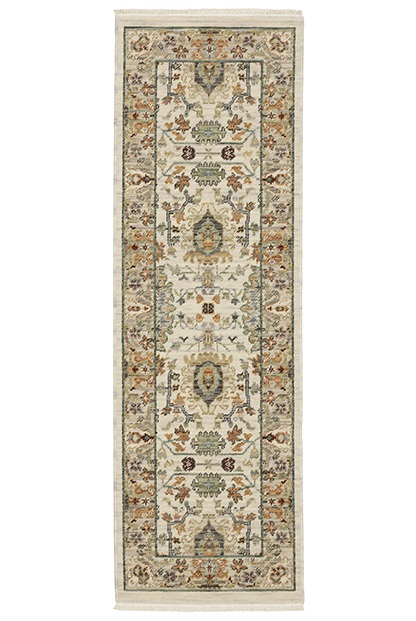 Oushak Rugs Lucca 2063Y Ivory - Beige & Camel - Taupe Machine Made Rug