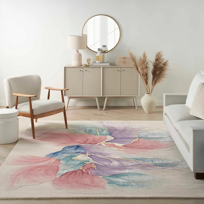 Contemporary & Transitional Rugs Prismatic PRS34 Ivory - Beige & Multi Hand Tufted Rug