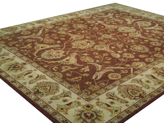 Clearance & Discount Rugs Hand Knotted 5171 Lt. Brown - Chocolate & Ivory - Beige Hand Knotted Rug