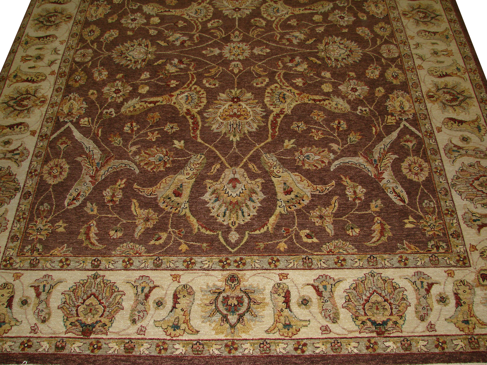 Clearance & Discount Rugs Hand Knotted 5171 Lt. Brown - Chocolate & Ivory - Beige Hand Knotted Rug