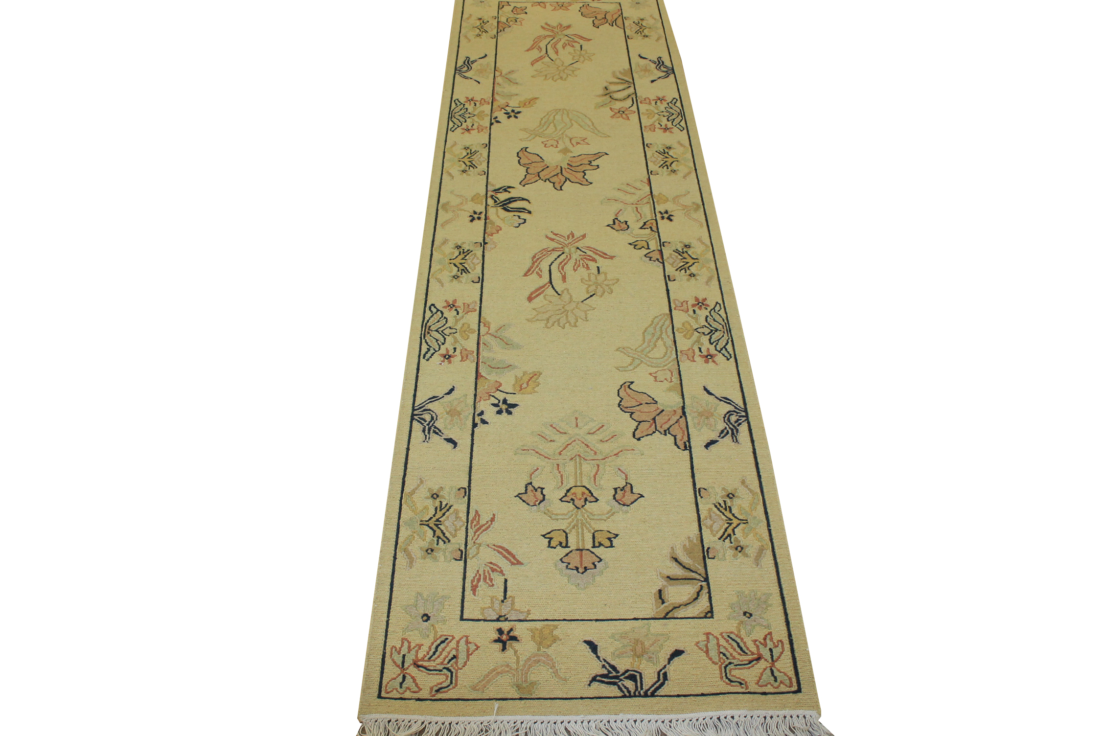 Clearance & Discount Rugs Flat Weave Hand Knotted Runner 6706 Lt. Gold - Gold Hand Knotted Rug
