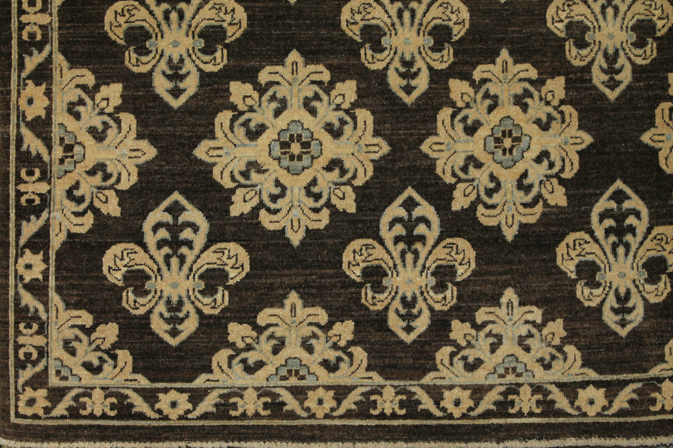 Clearance & Discount Rugs Chobi Oushak Design Hand Knotted Wool Rug 9960 Lt. Brown - Chocolate Hand Knotted Rug
