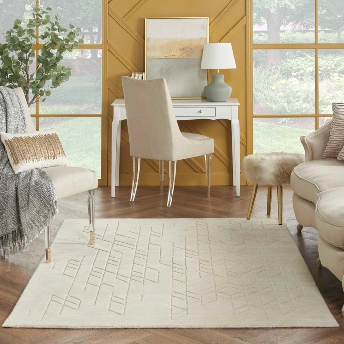 Casual & Solid Rugs Alessia ALE01   Ivory Ivory - Beige Hand Loomed Rug