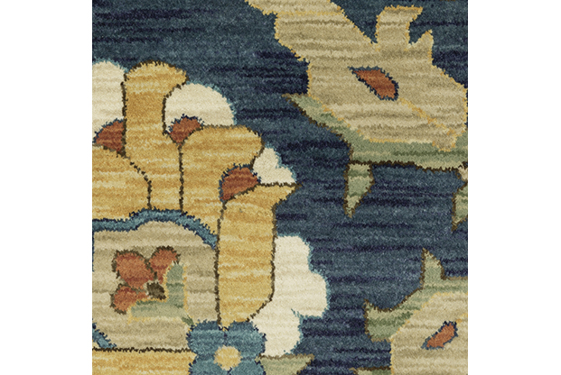 Oushak Rugs Francesca FR02L Medium Blue - Navy & Multi Machine Made Rug