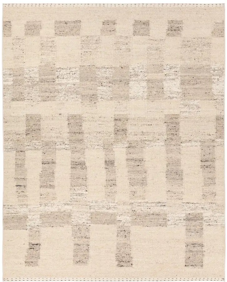 Casual & Solid Rugs Leona LEO12 Ivory - Beige & Lt. Grey - Grey Hand Woven Rug